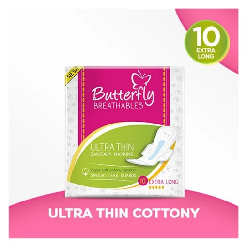 Butterfly Breathables Ultra Thin Pads, Extra Large, 10-Pack best prices in Pakistan