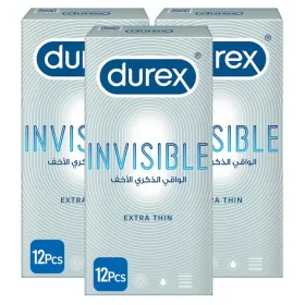 Invisible Extra Thin Condoms - 3 Packs of 12