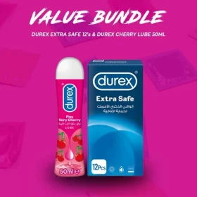 Durex Pack of 2: Play Cherry Lube & Extra Safe Condoms