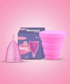 Menstrual Cup With Foldable Steriliser Container