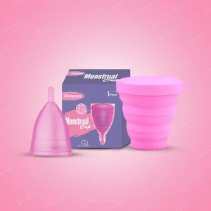 Menstrual Cup With Foldable Steriliser Container