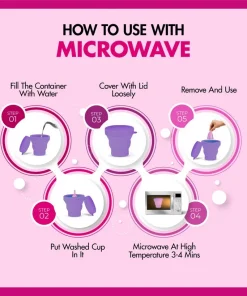 Menstrual Cup With Foldable Steriliser Container