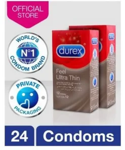 Pack Of 24 - durex Feel Ultra Thin condoms - Super Fine Condoms pakistan