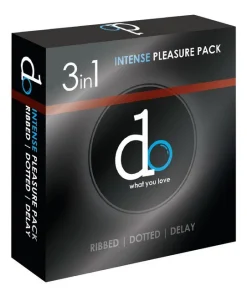 best condoms for men DO What You Love 3-In-1 Intense Pleasure Condoms, 3-Pack