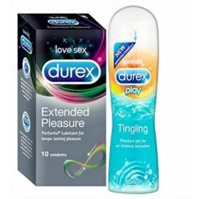 Durex Extended Pleasure ExtraTime Condoms 12 Condoms & Durex Tingle Gel Durex Extended Pleasure ExtraTime Condoms 12 Condoms & Durex Tingle Gel pakistan