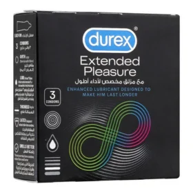 Delay Condoms Timing - Durex Extended Pleasure Longer Lasting Condoms, 3-Pack pakistan
