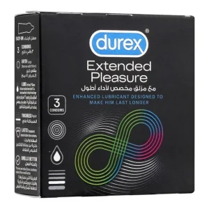 Durex Extended Pleasure Longer Lasting Condoms, 3-Pack pakistan