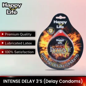 Happy Life Intense Delay 3's Delay Condoms original Happy Life Intense Delay 3's Delay Condoms best prices in Paksitan