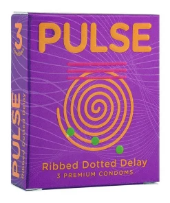 Pulse Ribbed Dotted Delay Premium Condoms, 3-Pack prices Pakistan