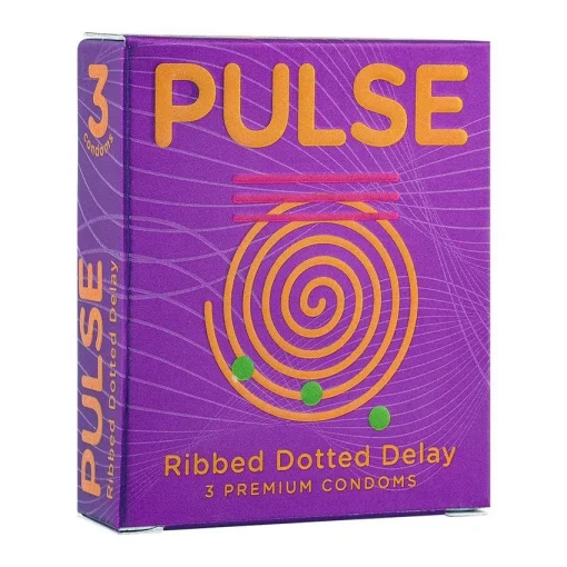 Pulse Ribbed Dotted Delay Premium Condoms, 3-Pack prices Pakistan