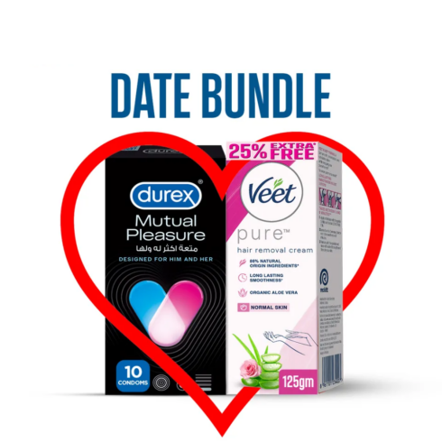 Durex Mutual Pleasure & Veet Normal Skin 125g Date Bundle pakistan