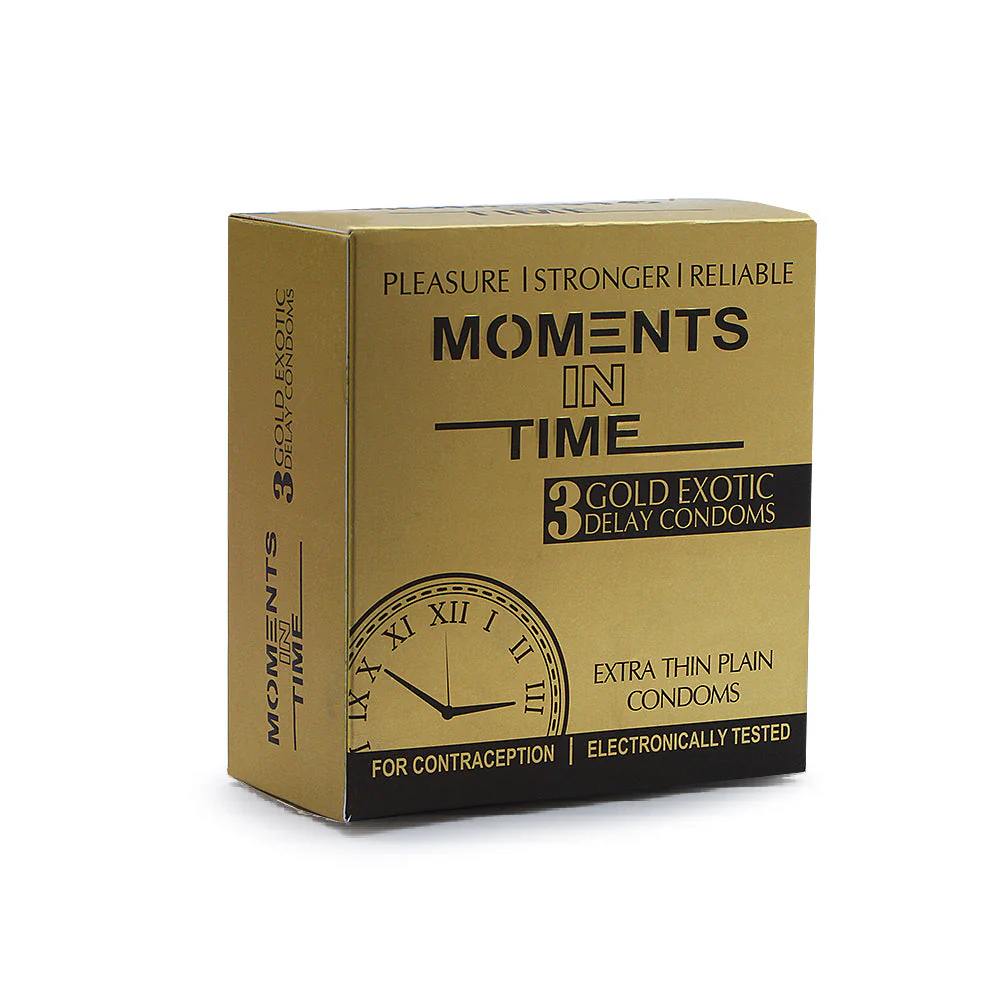 Moment Gold Delay Condoms 3 Pcs Pack