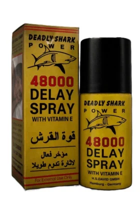 Deadly Shark 48000 Delay Spray - Lidocaine Delay Spray Shark Power German Imported Timing Spray 48000