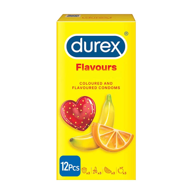 UAE Durex Flavours 12s Condoms | Multi Flavor Latex Pack